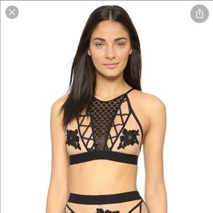 For Love and Lemons Delilah high neck bra
